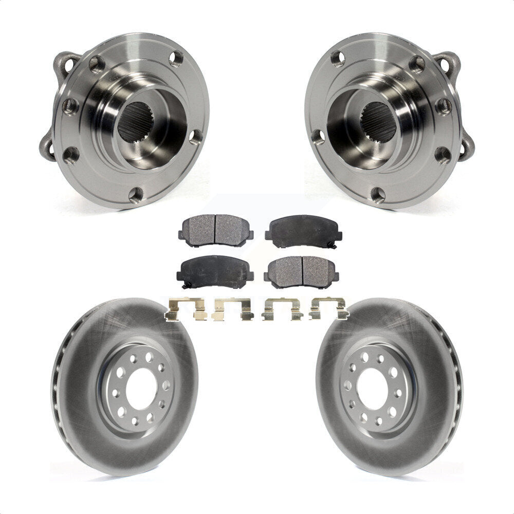 Hub Bearing Assembly Coat Brake Rotor Pads Front Kit For Chrysler 200 Dodge Dart