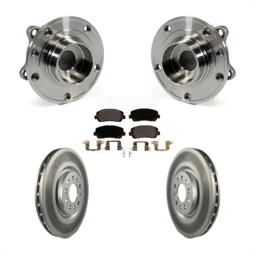 Hub Bearing Assembly Coated Disc Brake Rotor And Pads Front Kit For Chrysler 200