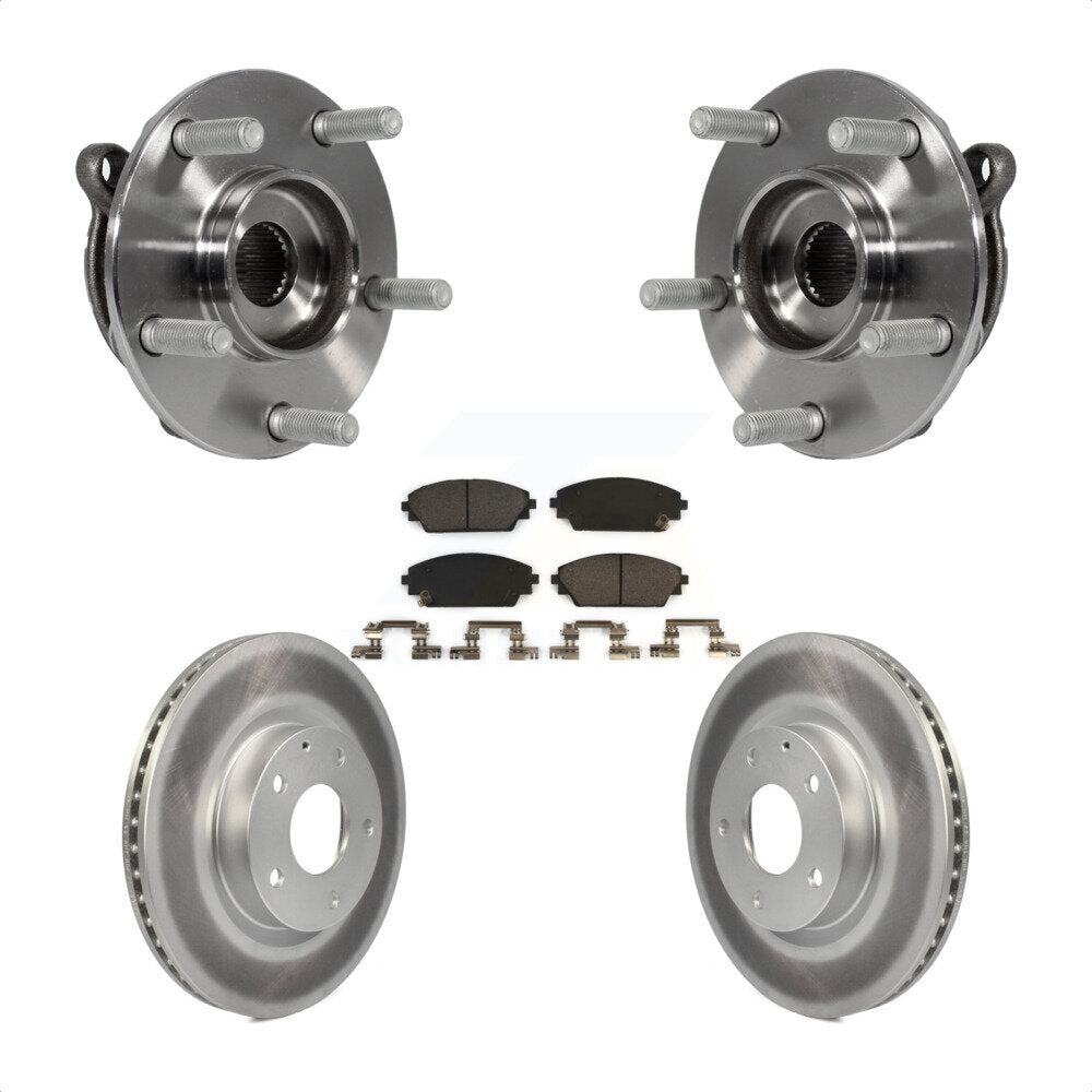 Hub Bearing Assembly Coated Brake Rotor And Pad Front Kit For Mazda 3 CX-3 Sport