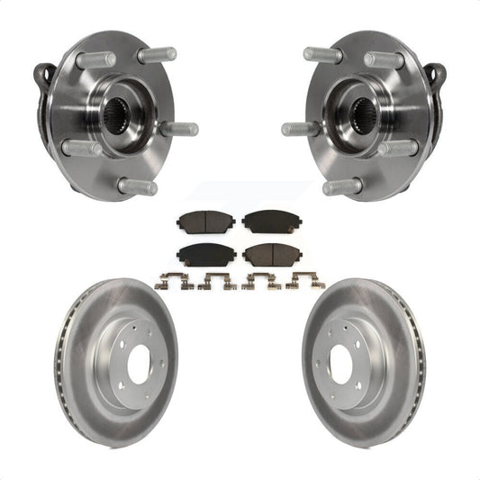 Hub Bearing Assembly Coated Brake Rotor And Pad Front Kit For Mazda 3 CX-3 Sport