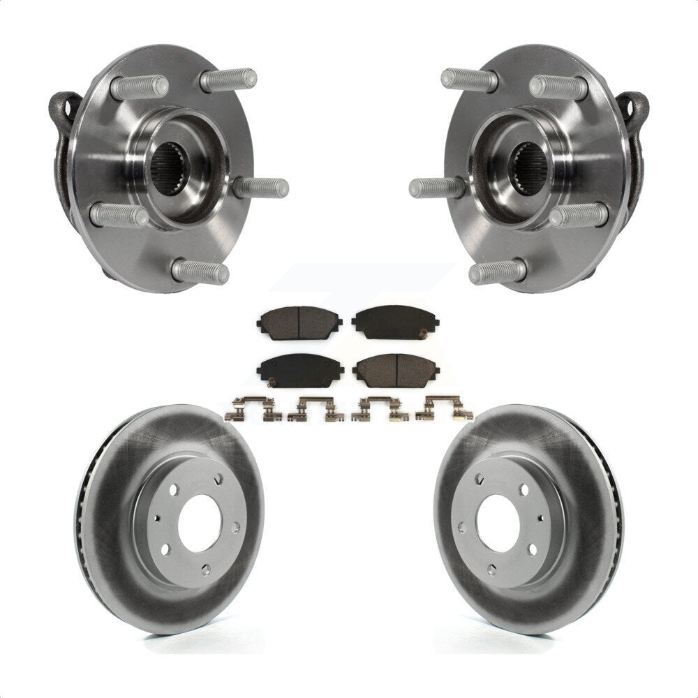 Hub Bearing Assembly Coated Brake Rotor And Pad Front Kit For Mazda 3 CX-3 Sport