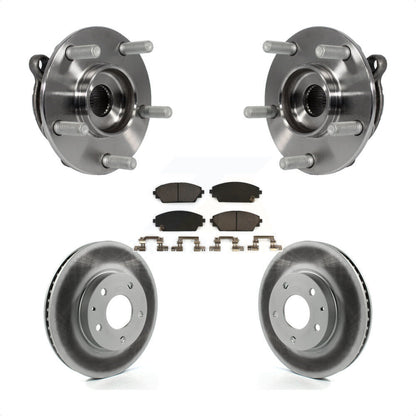 Hub Bearing Assembly Coated Brake Rotor And Pad Front Kit For Mazda 3 CX-3 Sport