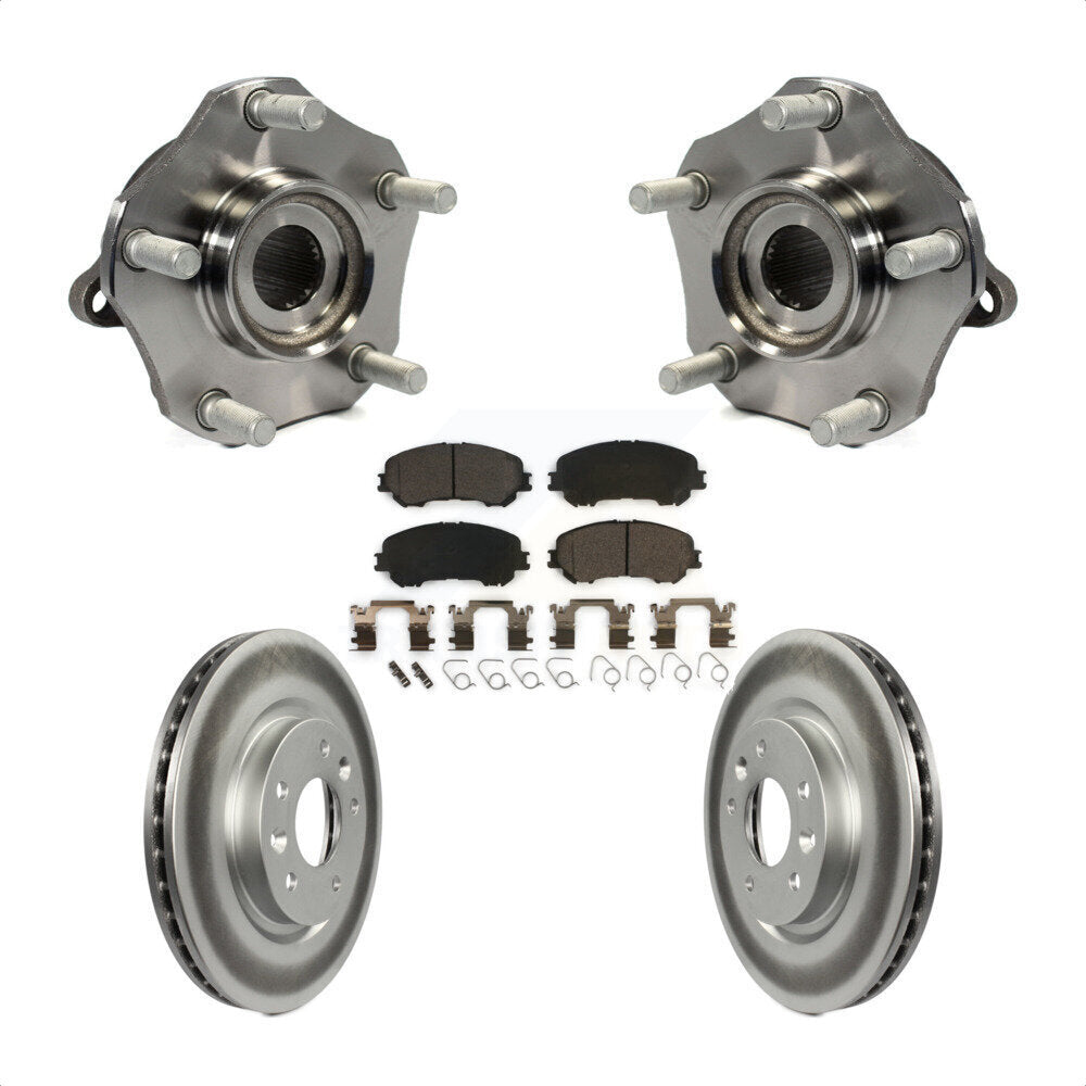Hub Bearing Coated Disc Brake Rotor Pad Front Kit For Nissan Rogue Sport Qashqai