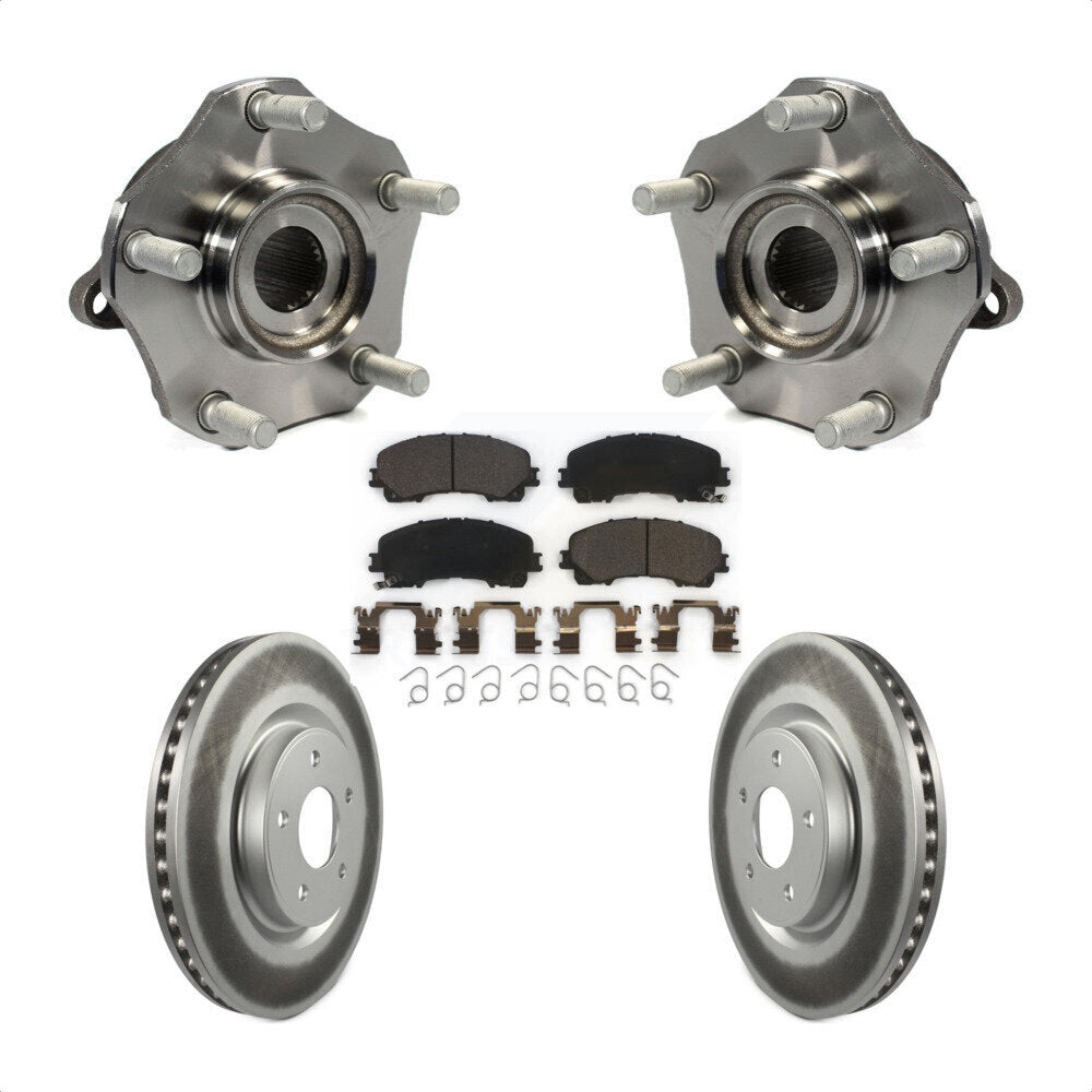 Hub Bearing Assembly Coated Disc Brake Rotor And Pads Front Kit For Nissan Rogue