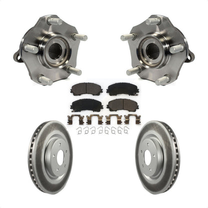 Hub Bearing Assembly Coated Disc Brake Rotor And Pads Front Kit For Nissan Rogue
