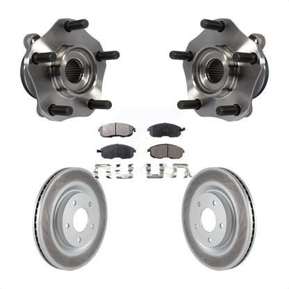 Hub Bearing Coat Brake Rotor Pads Front Kit For 17-19 Nissan Sentra Turbocharged