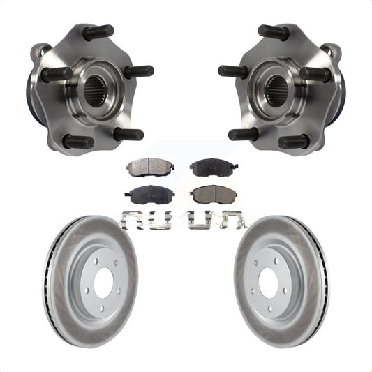 Hub Bearing Coat Brake Rotor Pads Front Kit For 17-19 Nissan Sentra Turbocharged