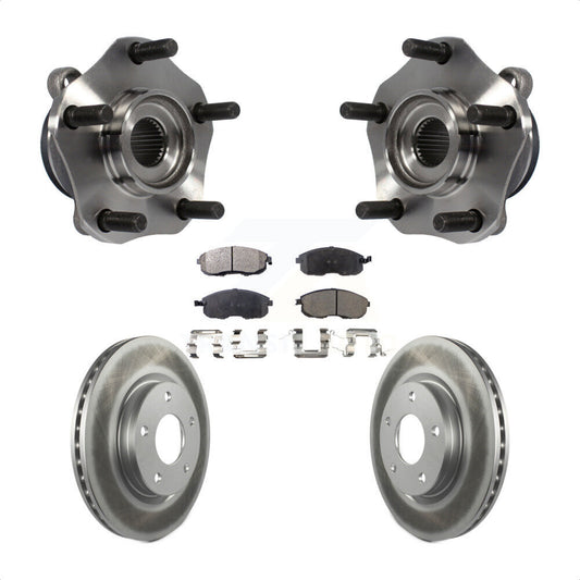 Hub Bearing Assembly Coated Disc Brake Rotor And Pad Front Kit For Nissan Sentra