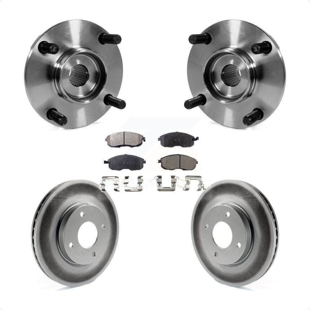 Hub Bearing Assembly Coated Disc Brake Rotor Pad Front Kit For Nissan Versa Cube