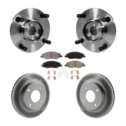 Hub Bearing Assembly Coated Disc Brake Rotor And Pads Front Kit For Nissan Versa