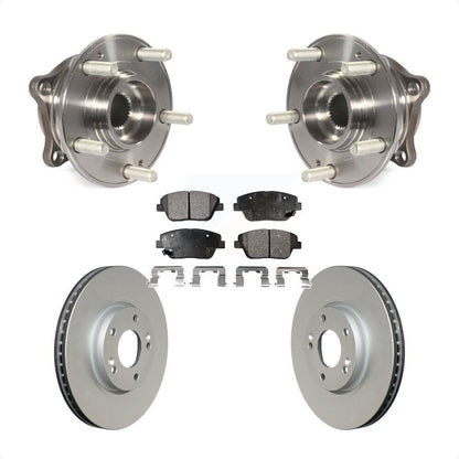 Hub Bearing Assembly Coated Disc Brake Rotor & Pads Front Kit For Hyundai Sonata