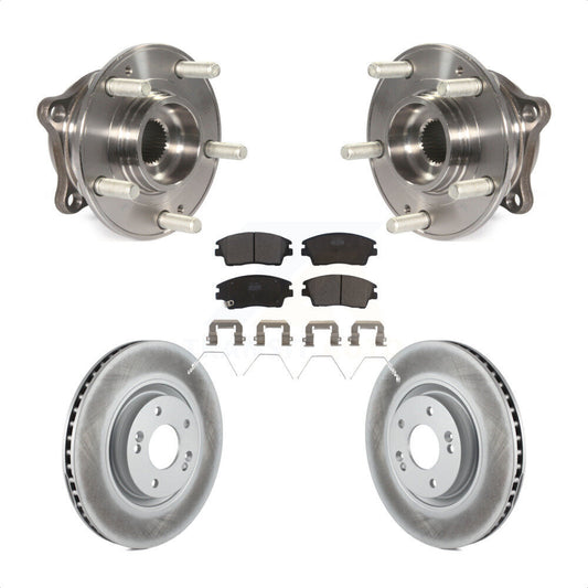 Hub Bearing Assembly Coated Disc Brake Rotor And Pads Front Kit For Kia Sportage