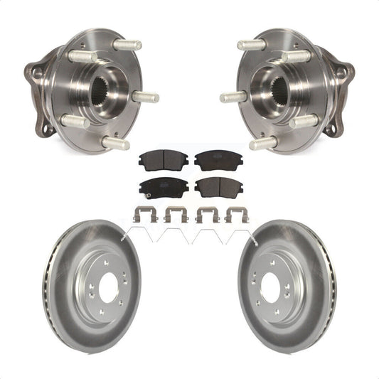 Hub Bearing Coated Brake Rotor And Pad Front Kit For Hyundai Tucson Kia Sportage