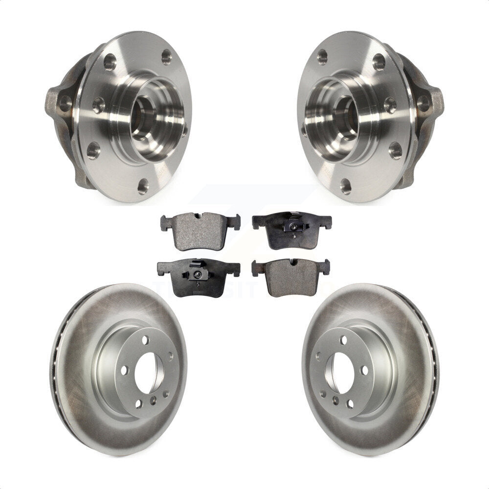 Hub Bearing Assembly Coated Disc Brake Rotors And Pads Front Kit For BMW X3 X4
