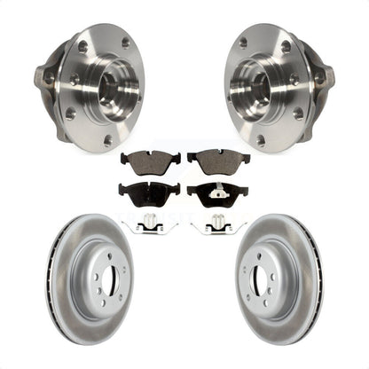 Hub Bearing Assembly Coated Disc Brake Rotor & Pad Front Kit For BMW 528i xDrive