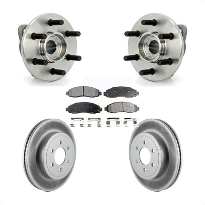 Hub Bearing Coat Brake Rotor Pad Front Kit For Dodge Dakota 4WD with 2-Wheel ABS