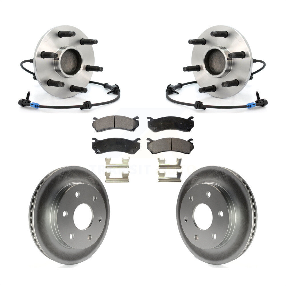Hub Bearing Coated Brake Rotor Pad Front Kit For Chevrolet GMC Silverado 1500 XL