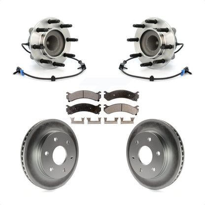 Hub Bearing Coat Brake Rotor Pad Front Kit For Chevrolet Express 2500 GMC Savana