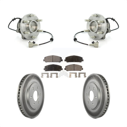 Hub Bearing Assembly Coated Disc Brake Rotor & Pads Front Kit For Suzuki Equator