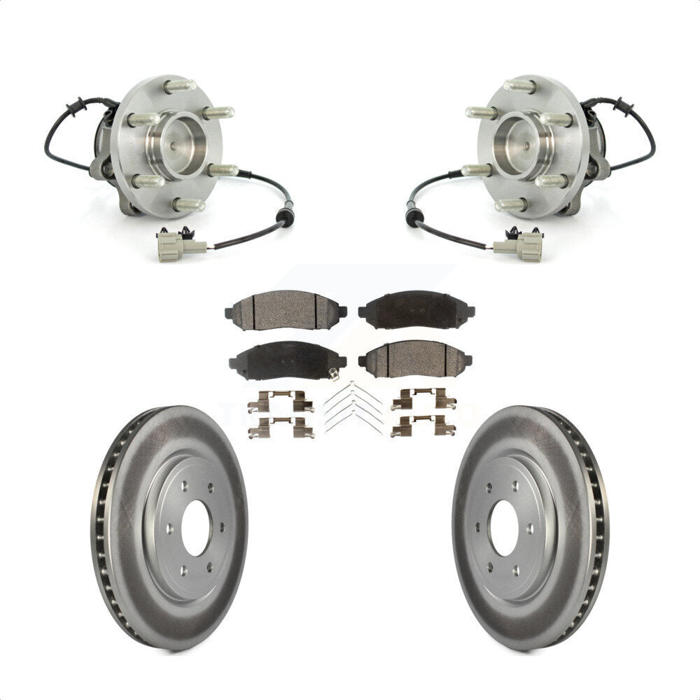 Hub Bearing Coat Brake Rotor Pad Front Kit For Nissan Frontier Pathfinder Xterra