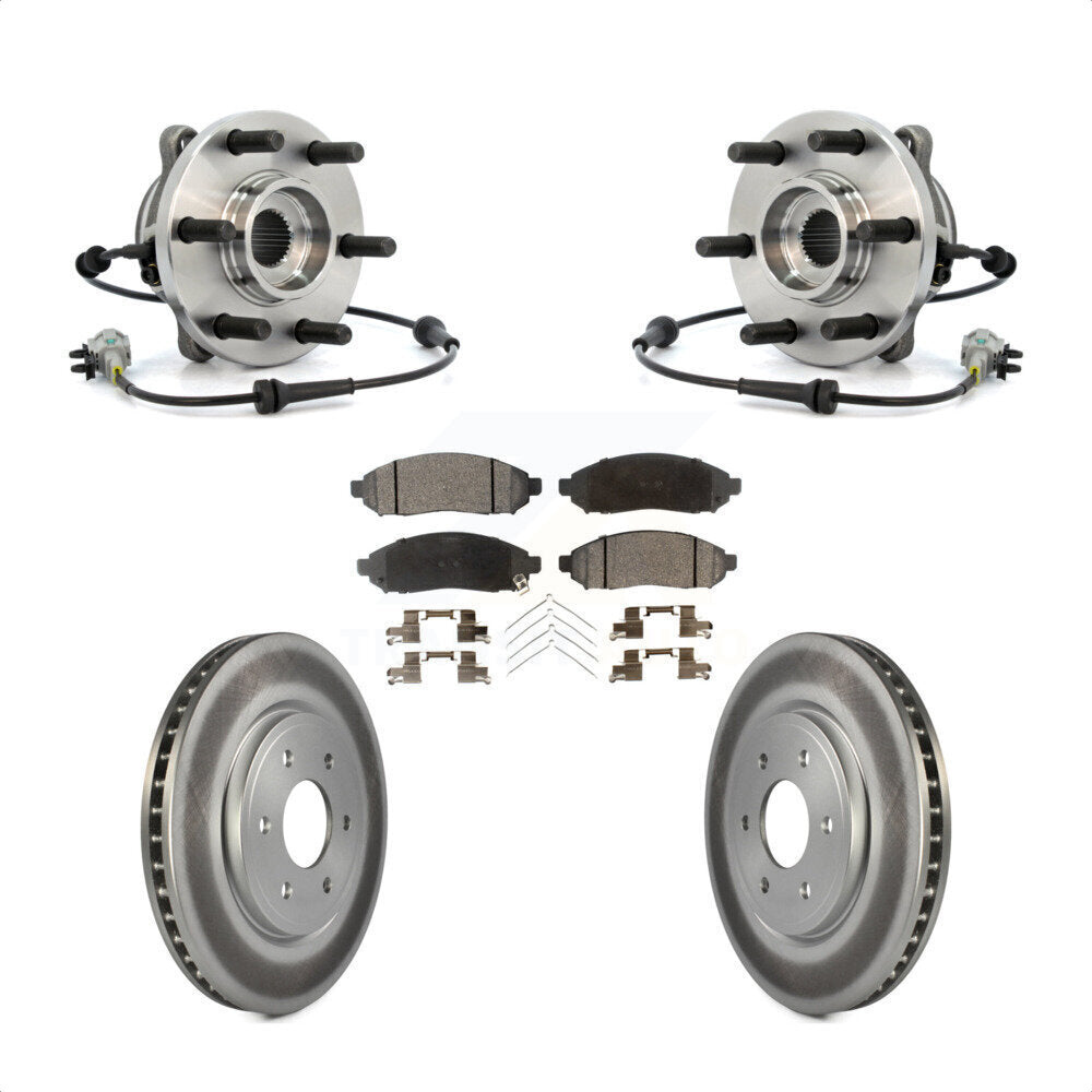 Hub Bearing Coat Brake Rotor Pad Front Kit For Nissan Frontier Pathfinder Xterra