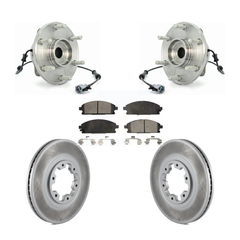 Hub Bearing Coated Brake Rotor Pad Front Kit For 2004 Nissan Pathfinder To 07 04