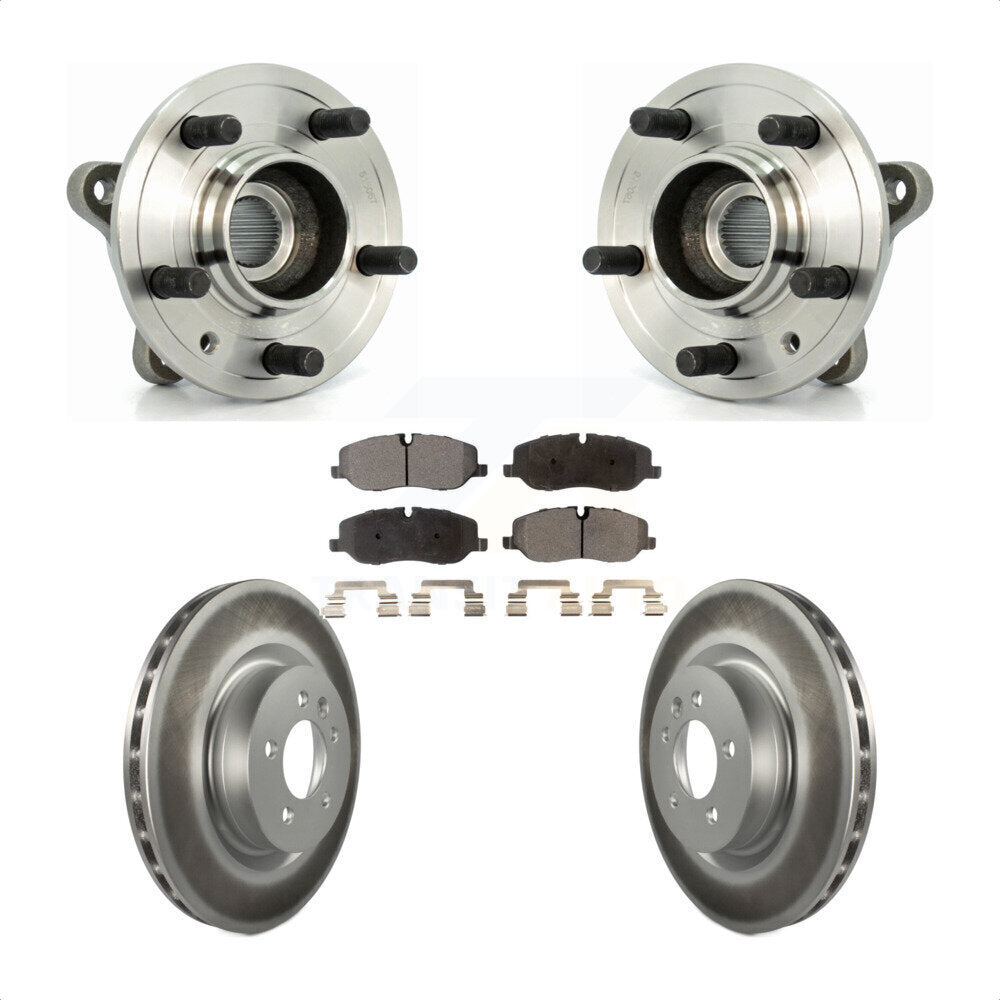 Hub Bearing Assembly Coated Brake Rotor Pad Front Kit For Land Rover Range Sport