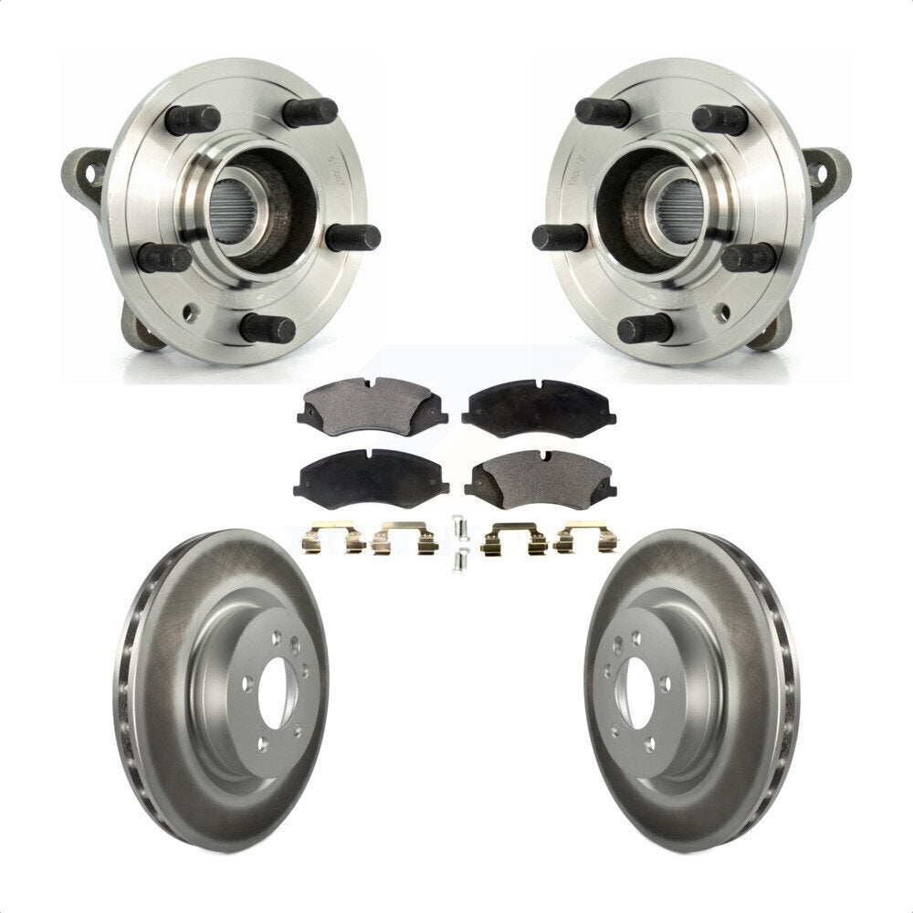Hub Bearing Coated Disc Brake Rotor Pad Front Kit For Land Rover Range Sport LR4