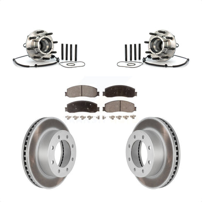 Hub Bearing Coated Brake Rotor Pads Front Kit For 2010 Ford F-250 Super Duty 4WD
