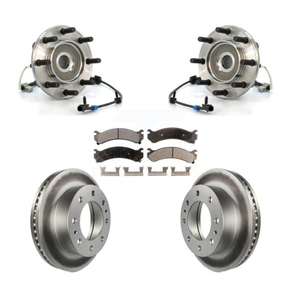 Hub Bearing Coat Brake Rotor Pad Front Kit For GMC Sierra 3500 Chevrolet Classic