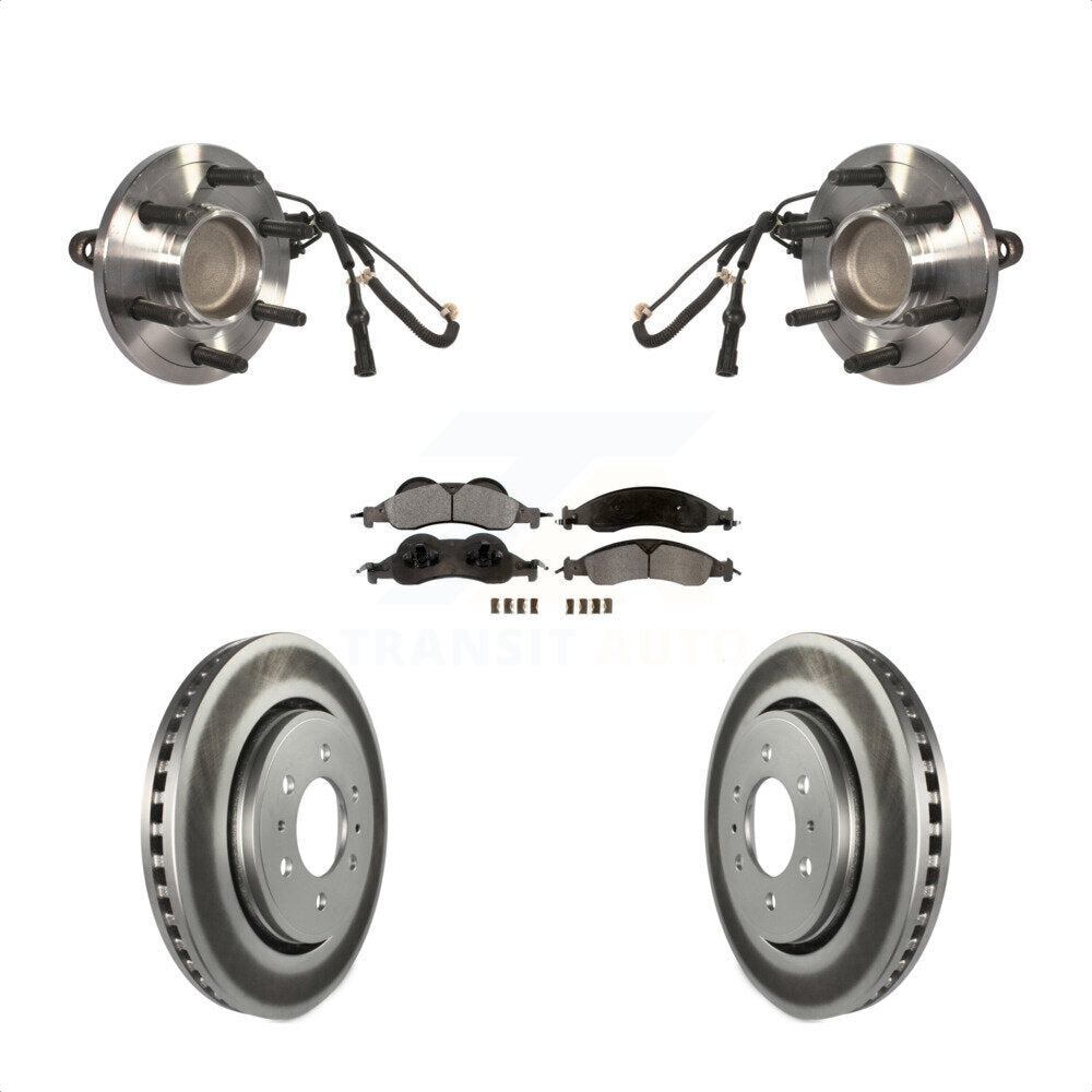 Hub Bearing Coat Brake Rotor Pad Front Kit For Ford Expedition Lincoln Navigator