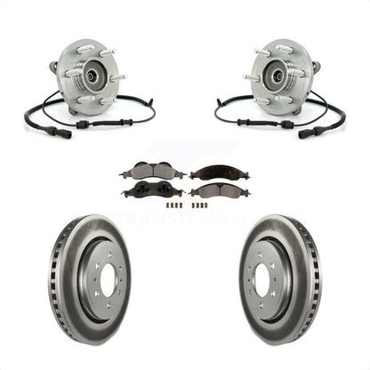 Hub Bearing Coat Brake Rotor Pad Front Kit For Ford Expedition Lincoln Navigator