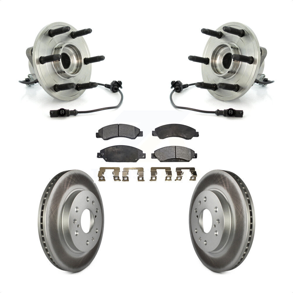 Hub Bearing Coat Brake Rotor Pads Front Kit For Chevrolet Avalanche Cadillac GMC