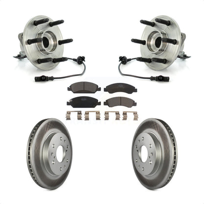 Hub Bearing Coated Brake Rotor Pad Front Kit For Chevrolet GMC Sierra 1500 Tahoe