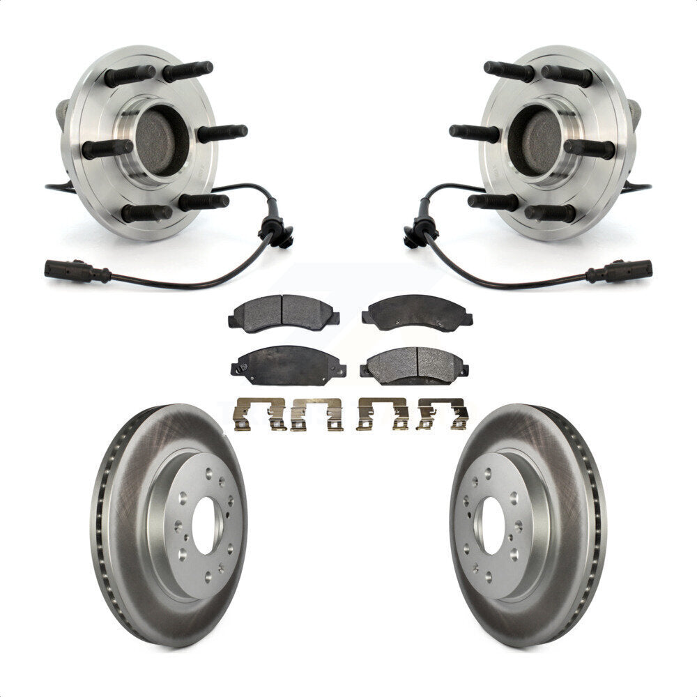 Hub Bearing Coat Brake Rotor Pads Front Kit For Chevrolet Avalanche GMC Tahoe XL