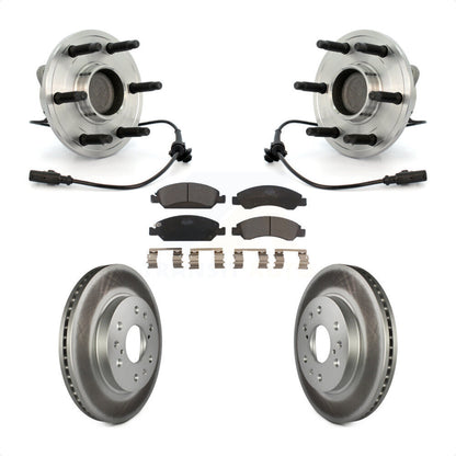 Hub Bearing Coated Brake Rotor Pad Front Kit For Chevrolet GMC Sierra 1500 Tahoe