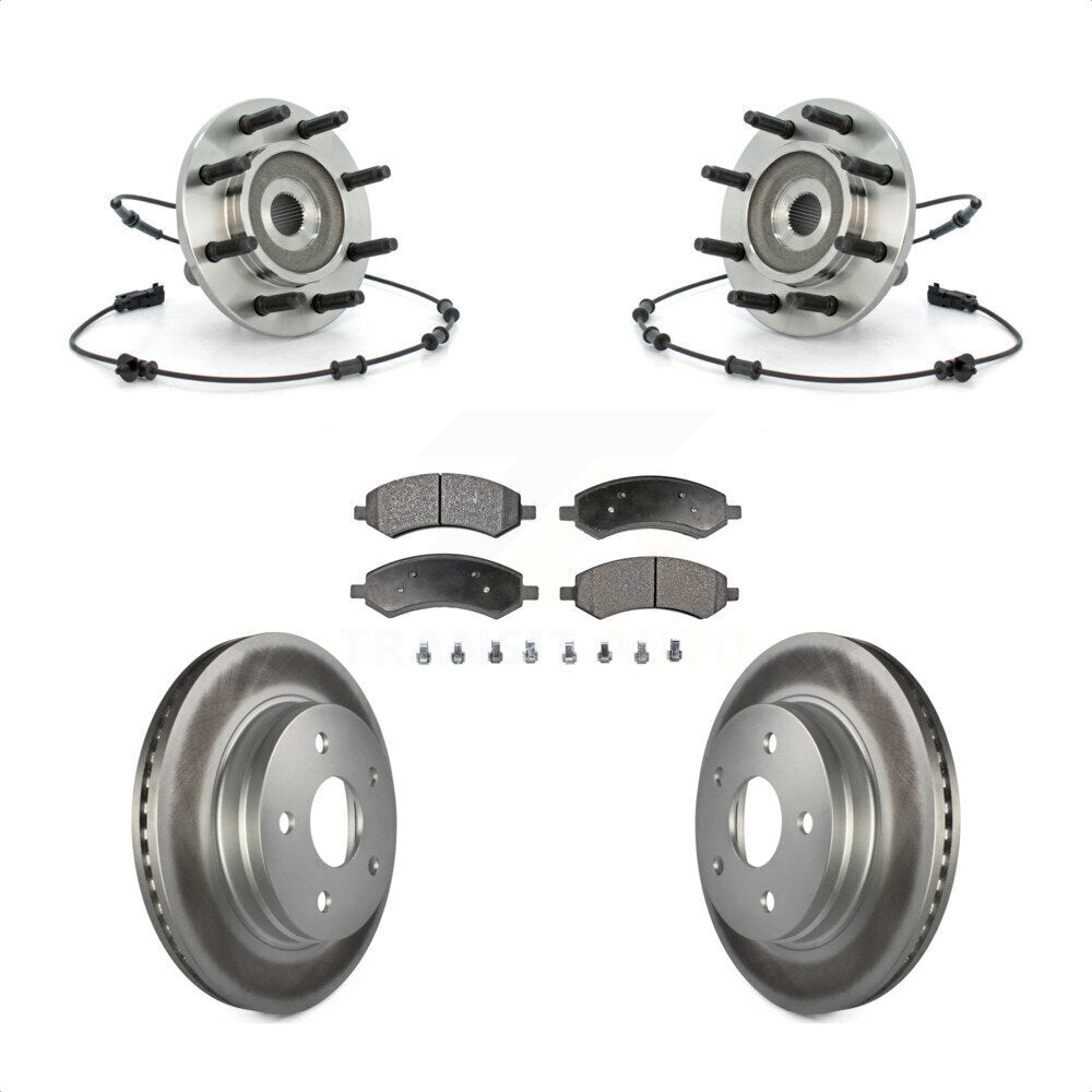 Hub Bearing Coat Brake Rotor Pads Front Kit For Dodge Ram 1500 With 8 Lug Wheels