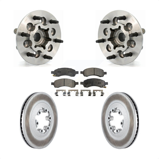 Hub Bearing Coated Brake Rotor & Pad Front Kit For Chevrolet Colorado GMC Canyon