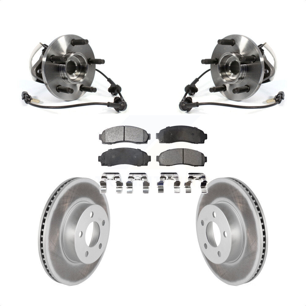 Hub Bearing Coated Brake Rotor And Pad Front Kit For Ford Ranger Mazda B4000 4WD