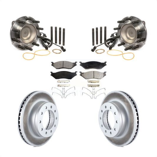 Hub Bearing Coat Brake Rotor Pad Front Kit For Ford F-450 Super Duty F-550 4 X 2