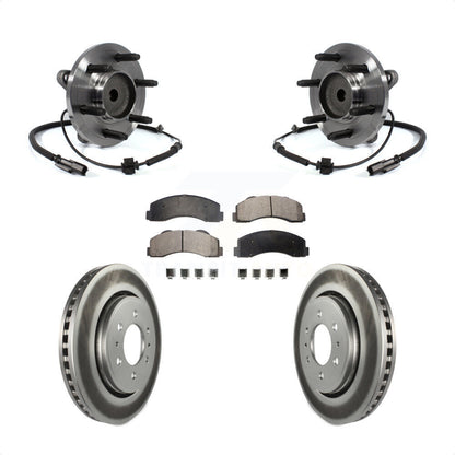 Hub Bearing Coat Brake Rotor Pad Front Kit For Ford F-150 Expedition Lincoln RWD