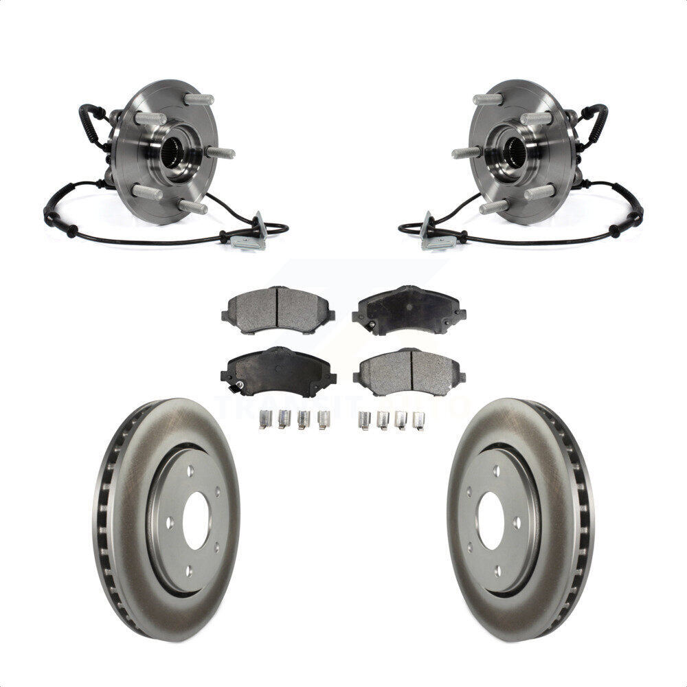 Hub Bearing Coat Brake Rotor Pad Front Kit For Dodge Grand Caravan Chrysler Town