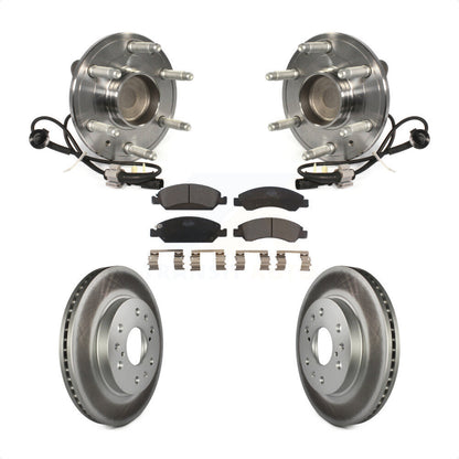Hub Bearing Coated Brake Rotor Pad Front Kit For GMC Sierra 1500 Chevrolet Tahoe