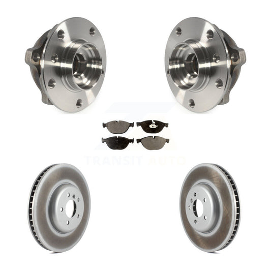 Hub Bearing Coated Brake Rotor & Pad Front Kit For BMW 750i xDrive 750Li 550i GT