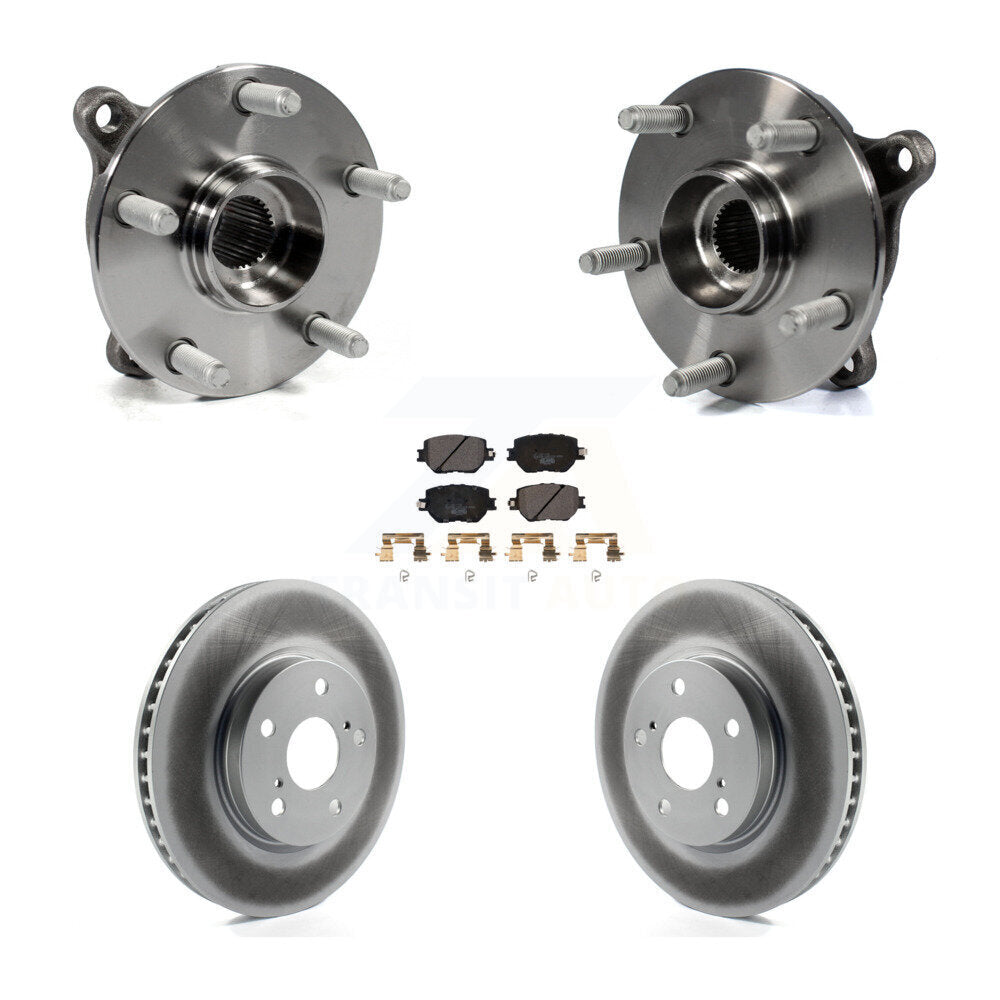 Hub Bearing Assembly Coated Disc Brake Rotors And Pads Front Kit For Lexus IS250