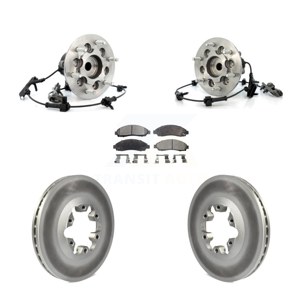 Hub Bearing Coat Brake Rotor Pad Front Kit For Chevrolet Colorado GMC Canyon RWD