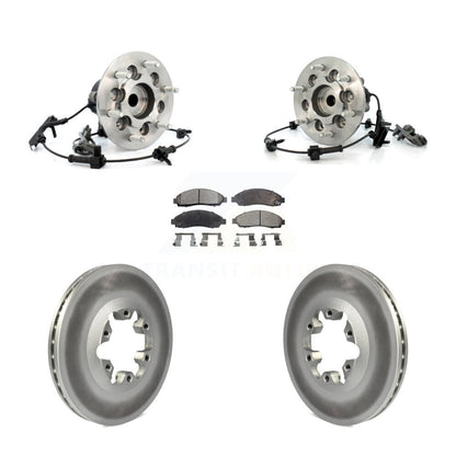 Hub Bearing Coat Brake Rotor Pad Front Kit For Chevrolet Colorado GMC Canyon RWD