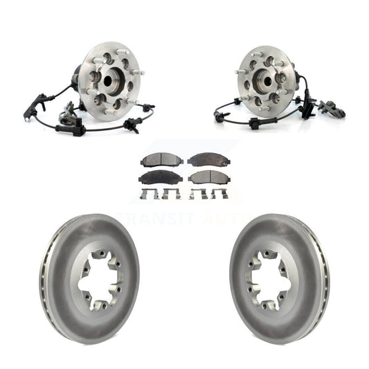 Hub Bearing Coat Brake Rotor Pad Front Kit For Chevrolet Colorado GMC Canyon RWD