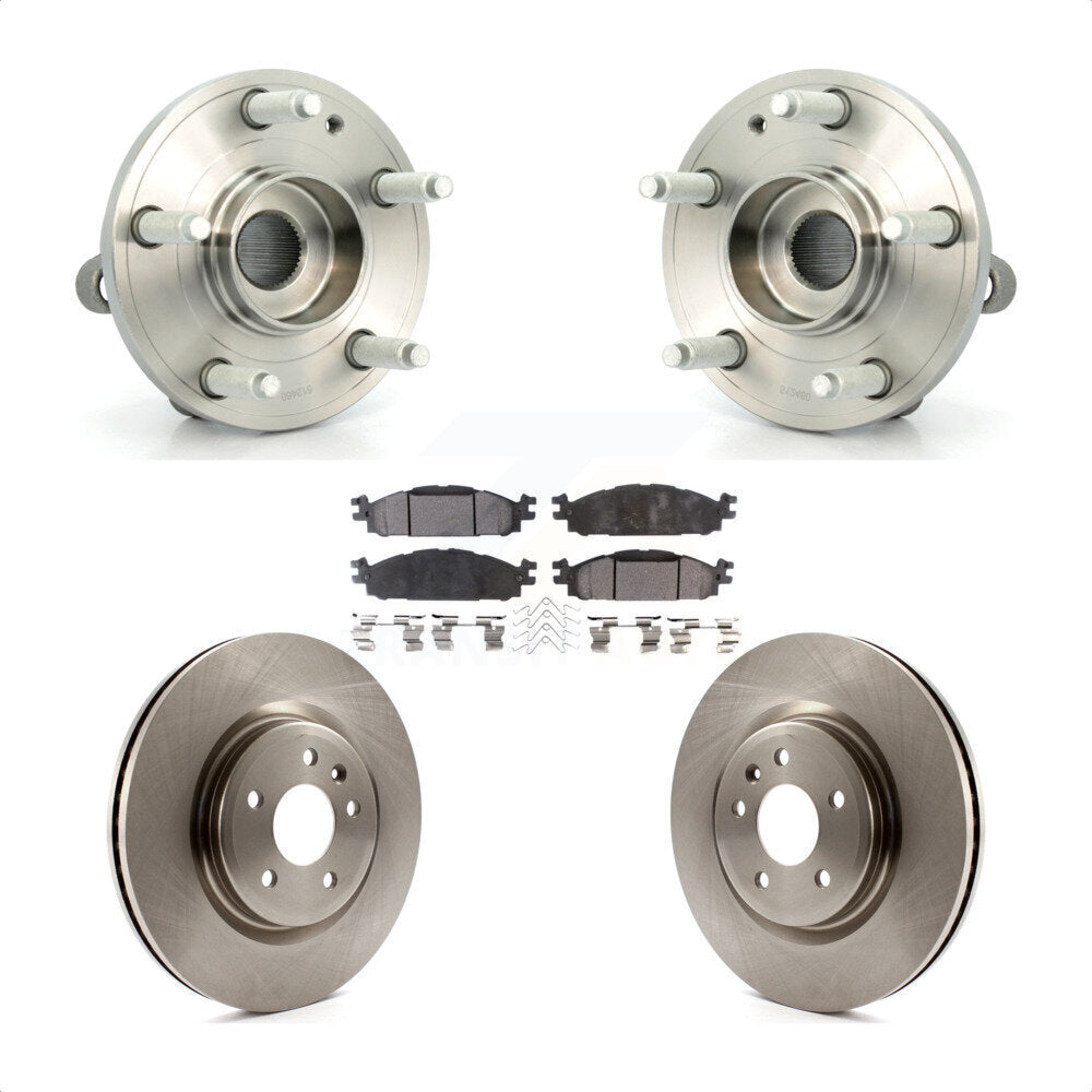 Hub Bearing Assembly Disc Brake Rotors And Pads Front Kit For Ford Explorer