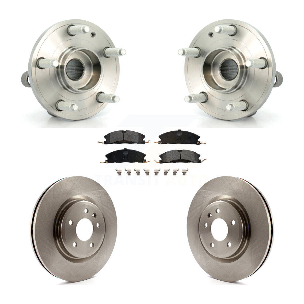 Hub Bearing Brake Rotor & Pad Front Kit For Ford Explorer With Heavy Duty Brakes